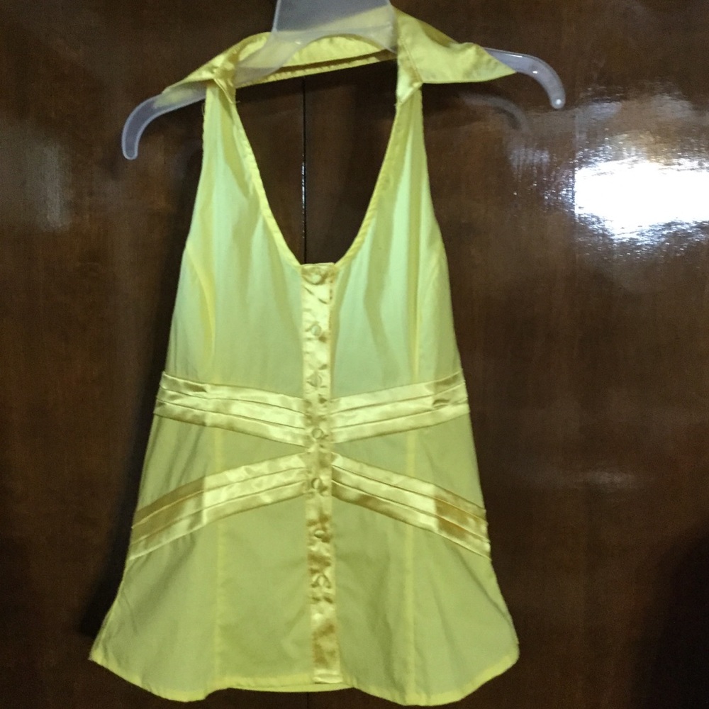 NWT Yellow Halter Top